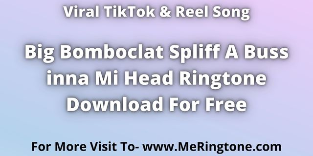 You are currently viewing Big Bomboclat Spliff A Buss inna Mi Head Ringtone Download For Free