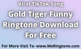 Gold Tiger Funny Ringtone Download For Free