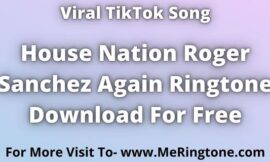 House Nation Roger Sanchez Again Ringtone Download For Free