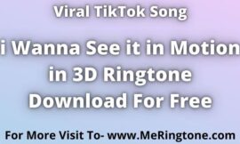 i Wanna See it in Motion in 3D Ringtone Download For Free