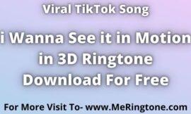 i Wanna See it in Motion in 3D Ringtone Download For Free
