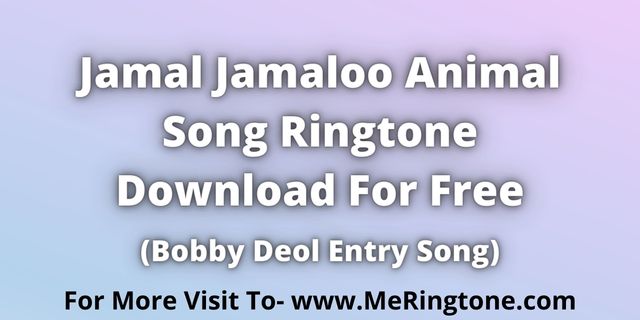 You are currently viewing Jamal Jamaloo Ringtone Download For Free