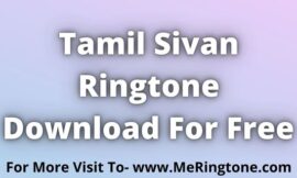 Tamil Sivan Ringtone Download For Free