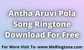 Antha Aruvi Pola Song Ringtone Download For Free