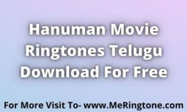 Hanuman Movie Ringtones Download For Free