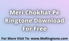 Meri Chokhat Pe Ringtone Download For Free