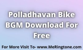 Polladhavan Bike BGM Download For Free