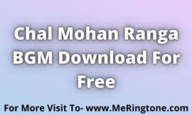 Chal Mohan Ranga BGM Download For Free