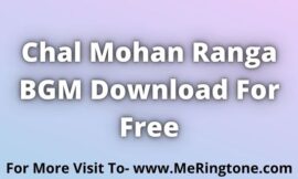 Chal Mohan Ranga BGM Download For Free