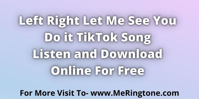 Read more about the article Left Right Let Me See You Do it TikTok Song Download For Free
