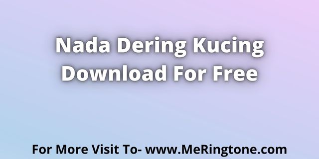 You are currently viewing Nada Dering Kucing Download For Free