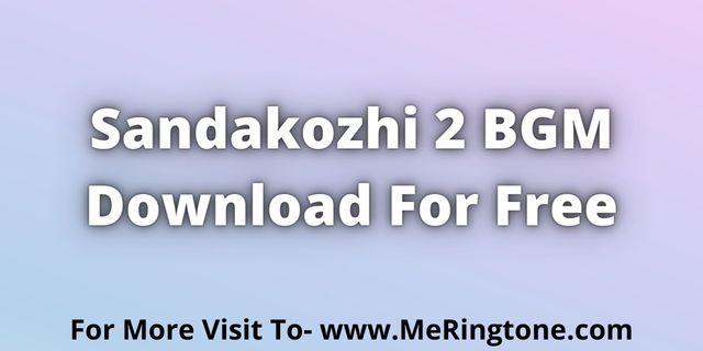 You are currently viewing Sandakozhi 2 BGM Download For Free