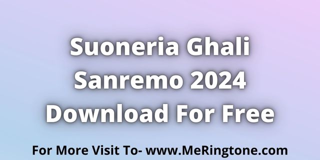 You are currently viewing Suoneria Ghali Sanremo 2024 Download For Free