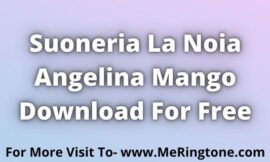 Suoneria La Noia Angelina Mango Downoad For Free