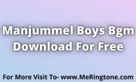 Manjummel Boys Bgm Download For Free