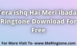 Tera ishq Hai Meri ibadat Ringtone Download For Free