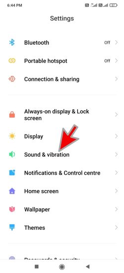 Step 2 of How to set different ringtone for dual sim in miui 12