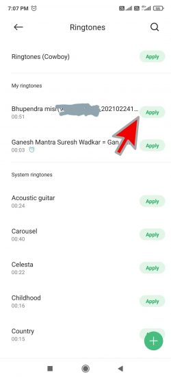 method 2 step number 11 of how to set different ringtone for different contact in miui 12 guide